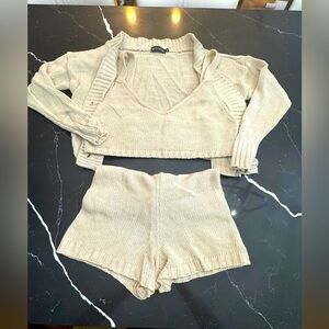Pretty Little Things Knitted Matching Short Set